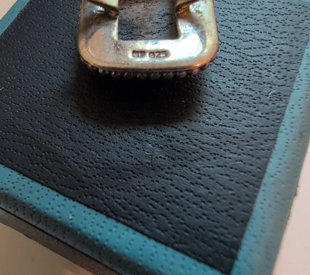 Sterling Silver And Lapis Lazul Frame Ring